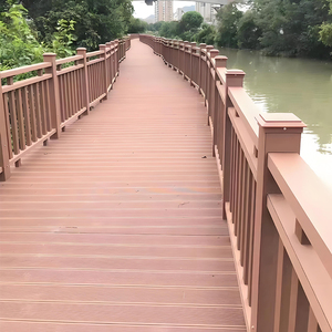 Sọc <span class=keywords><strong>WPC</strong></span> gỗ-nhựa <span class=keywords><strong>Composite</strong></span> decking cho ngoài trời/bên ngoài cho ban công sân biệt thự chống ăn mòn mặt đất bề mặt - Product Image 6