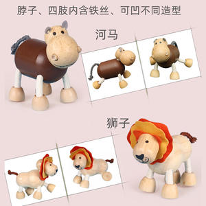 Commercio all'ingrosso di legno caldo bionico piccolo animale action & toy figure bambola modello giocattoli <span class=keywords><strong>2022</strong></span> bambini popolari montessori altro giocattolo animale - Product Image 2