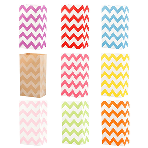 Bolsas de Papel Biodegradables Multicolores Impresas Personalizadas para Dulces, Recuerdos Ecológicos para Fiestas, Bolsas de Papel Impresas con Diseño de Palomitas de Maíz SOS - Product Image 5