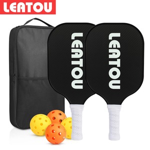 Vợt cầu lông chuyên nghiệp cao cấp bằng sợi carbon 3K mới, chất liệu graphite, dùng ngoài trời, 2 vợt + 4 quả bóng + 1 hộp - Product Image 3