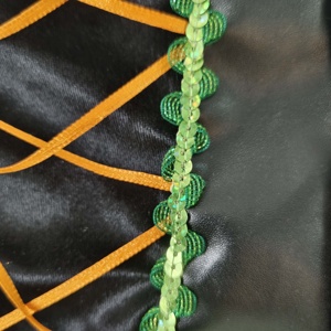 Vestido <span class=keywords><strong>de</strong></span> Princesa Personalizable con Logotipo, Empaque y Patrón Personalizados, Disfraz <span class=keywords><strong>de</strong></span> Carnaval Negro y Verde para Niñas - Product Image 5