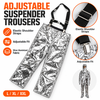 Ensemble veste et pantalon aluminisés résistants à la chaleur avec visière en polycarbonate pour la fonderie, la verrerie, la métallurgie, vêtements de travail industriels, vente en gros
