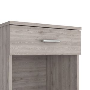 DB DEPOT E-SHOP Beryl Modern Nightstand Solid <b>Wood</b> One-Drawer <b>Bedside</b> <b>Cabinet</b> Low Shelf Light Gray Superior Top for Apartment Us - Product Image 5