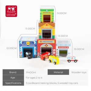 ก้อนของเล่นเพื่อการศึกษาของเด็กกล่อง<span class=keywords><strong>ซ้อน</strong></span><span class=keywords><strong>ซ้อน</strong></span>สำหรับเด็กวัยหัดเดินพร้อมรถของเล่นไม้ - Product Image 2