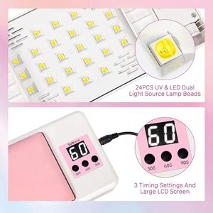 Lámpara UV LED Profesional Recargable para Uñas con Reposabrazos Plegable, Curado Rápido de Esmalte de Gel para Arte de Uñas, para Uso Doméstico - Product Image 2