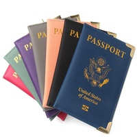 Vente en gros de couvertures de passeport américaines avec bordure dorée aux coins