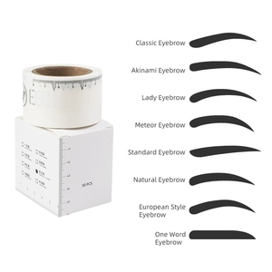 50 Pares de Rollos de Plantillas Desechables para Cejas, Herramienta de Mapeo Fácil para Uso en Microblading PMU, Uso Profesional en Estudios de Tatuajes - Product Image 4