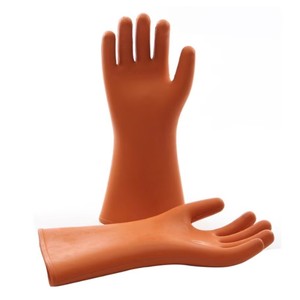 Guantes Aislantes de Alto Voltaje AmpsafeX 25KV Clase 2, de Goma Antiestática, Impermeables y Resistentes a Desgarros, para Protección de Manos de Linieros - Product Image 1