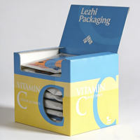 Boîte de présentation individuelle petite pour produits de santé (vitamines, enzymes) avec impression de marque, faible MOQ (100 pièces)