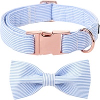 Collier pour chien et chat en coton doux et confortable avec nœud papillon, style unique, cadeau pour animaux de compagnie, 6 tailles