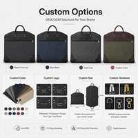 Sac de Voyage Pliable pour Hommes en Nylon Oxford et Cuir PU avec Coutures Contrastées, Ouverture Complète, Service Tout-en-un pour Marques
