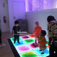 Dalles sensorielles liquides LED à changement de couleur, activées par la pression, pour la thérapie de l'autisme