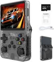 Consola de Juegos Retro Portátil R36S, Compatible con Sistema Linux, Pantalla IPS de 3.5 Pulgadas, Emulador de Juegos Retro, Reproductor de Video de Bolsillo, 64 GB