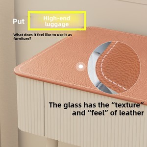 Internet người nổi tiếng ánh sáng sang trọng kính da Countertop bàn trang điểm đơn giản căn hộ nhỏ phòng ngủ với Gương trang điểm bảng - Product Image 2