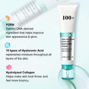 Crème hydratante éclaircissante FATAZEN Glow-boosting au collagène et ADN de saumon, hydratation intense PDRN, acide hyaluronique, crème visage 100 ml - Product Image 3