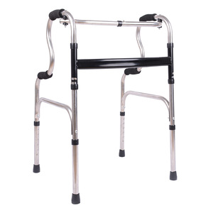 Stainless Steel <b>Walker</b> With Seat Height Adjustable Anti Slip For <b>Elderly</b> And Disabled Rehabilitation Aid - Product Image 1
