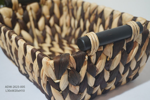 Việt Nam cổ điển nước lục bình lưu trữ lớn <span class=keywords><strong>wicker</strong></span> giỏ được xây dựng trong xử lý phòng giặt nhà khách sạn trang trí - Product Image 5