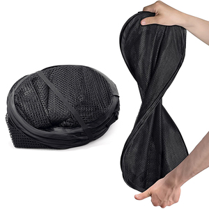 Factory Price Home Portable Collapsible 2 Sections Large <strong>Hanging</strong> Pop-Up Mesh <strong>Laundry</strong> <strong>Bag</strong> with 2 Durable Handles - Product Image 5