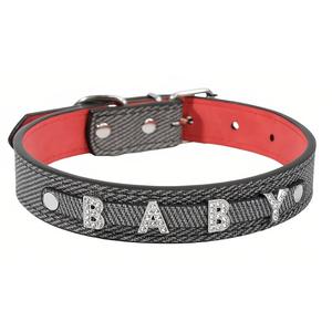 DIY Diamant-Buchstaben Alphabet Name Hundehalsband Leine Set Maßgefertigtes Leder-Haustierzubehör für Katzen Border Collies <span class=keywords><strong>Schnauzer</strong></span> - Product Image 4