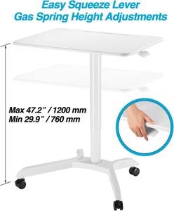 Một chân khí nén Chiều cao có thể điều chỉnh đứng bàn với khí mùa xuân ergonomic dễ dàng lắp ráp văn phòng máy tính xách tay bảng cho người lớn học tập - Product Image 5