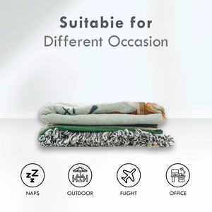 Couverture en coton HYUGA Outdoor Adventure parfaite pour les pique-niques, la randonnée et les voyages - Product Image 4