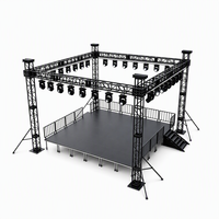 Scène mobile modulaire portable en alliage d'aluminium 4x4 pieds pour DJ, concerts, événements, mariages, spectacles, podiums et passerelles extérieures