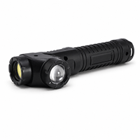 Lampe de travail rotative rechargeable, lampe torche LED à faisceau spot et large, étanche IP44, faisceau réglable 500-600M, USB-C, portable