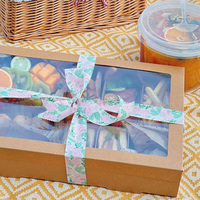Vente en gros de boîte à rabat en papier carton pour pique-nique boîte à emporter pour chocolat de fête boîte d'emballage alimentaire pour brunch de pâturage