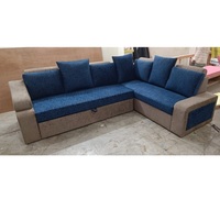 Ensemble de canapé élégant confortable durable écologique en forme de L 5 sièges mobilier moderne pour hôtel appartement salon