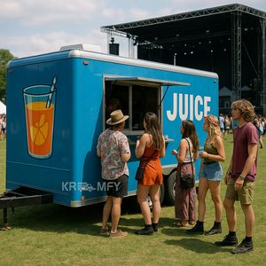 FoodTrailer mobile de vente chaude 2025, couleur personnalisée, café, acier inoxydable, multifonctionnel, chariot de nourriture - Product Image 2