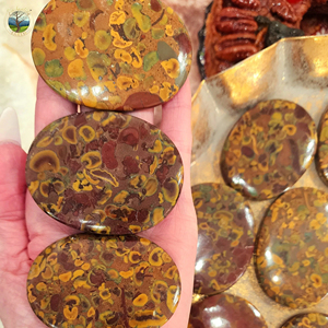 Cristales Premium al por Mayor, Artesanías, Regalos, Piedra Energética Pulida, Jaspe Ojooba en Forma de Palma para Sanación y Decoración del Hogar - Product Image 5