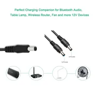 Kabel isi daya adaptor Jack barel 3.5mm 1.35mm, kabel pengisian daya USB ke DC 5V 6 kaki