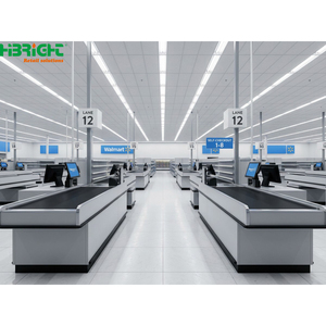Comptoir de caisse multifonctionnel pour supermarché, terminal de point de vente, bureau de caisse, table de paiement en libre-service pour magasin - Product Image 1