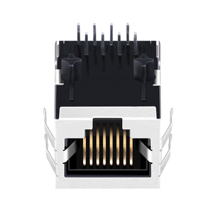 Pulse J0012D21NL Compatible 10/100 Base-T Tab Down 1 Port 8P8C EMI Shielded Ethernet RJ45 <span class=keywords><strong>Jack</strong></span> with Magnetics - Product Image 4
