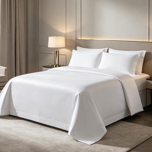 Juego <span class=keywords><strong>de</strong></span> Sábanas Económico 100% Algodón, Sencillo <span class=keywords><strong>y</strong></span> Elegante, Personalizado para Hoteles <span class=keywords><strong>y</strong></span> <span class=keywords><strong>Hostelería</strong></span> - Product Image 1