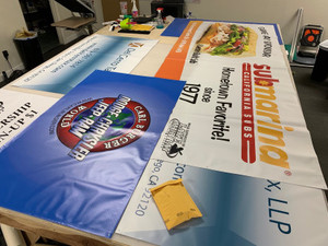 Custom Hanging Ceiling <b>Banner</b> Double Sided Printed Fabric <b>Banners</b> for Marketing & Signage - Product Image 6