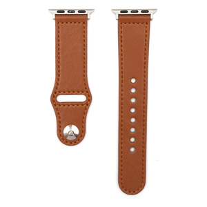Correa de reloj de cuero genuino personalizada compatible con <span class=keywords><strong>Apple</strong></span> <span class=keywords><strong>Watch</strong></span> Band 42mm 44mm 45mm 46mm 49mm para iWatch Series - Product Image 4