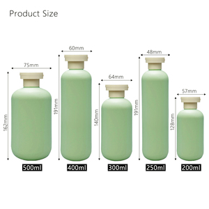 Vide Emballage Soins De La Peau 200ml 250ml 300ml 400ml 500ml Vert Pehd En Plastique Lotion Bouteille W/flip Cap Pour Gel Douche/shampooing - Product Image 5