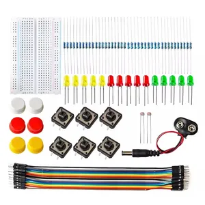 Kit de Iniciación en Electrónica Inteligente para Arduino Uno R3, Mini Placa de Pruebas, LED, Cable de Puente, Botón - Product Image 1