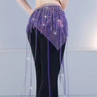Ceinture et écharpe à franges triangulaires colorées pour la danse du ventre, très vendues pour les spectacles adultes