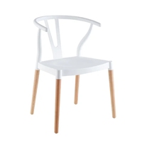 Accoudoir design de luxe cuisine en plastique turquoise chaise de salle à manger blanche chaises de jardin pieds en bois de hêtre mobilier d'extérieur