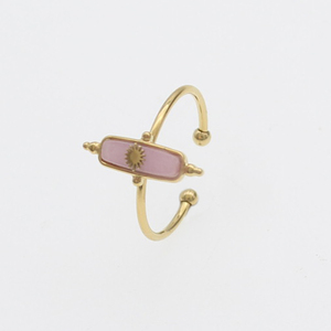 Nueva ajustable anillo con piedra de <span class=keywords><strong>color</strong></span> de acero inoxidable de la joyería 14K oro <span class=keywords><strong>color</strong></span> para mujer regalo de joyería de China fábrica - Product Image 6