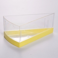 Boîte en plastique jetable faite sur commande de nourriture de dessert de boîte de gâteau de triangle promotionnel
