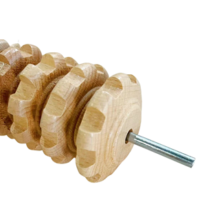 Masseur à rouleau naturel, outils de thérapie corporelle en bois de hêtre, bâton de massage des épaules et du dos - Product Image 5