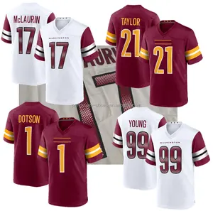 NFL_Men 8 Kyle Pitts football jerseys 5 Drake London 18 Ridley Commanders  99 Chase Young 21 Sean Taylor 17 Terry McLaurin 11 Carson Wentz stitched  jersey 