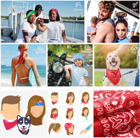 Bandana personnalisée OUHONG imprimée, foulard carré en polyester à motif Paisley pour streetwear, événements et cadeaux promotionnels