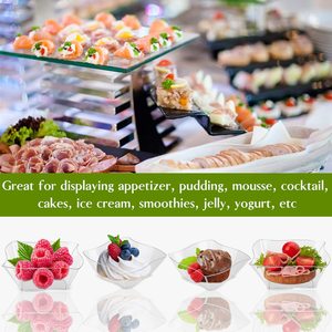 Tazze monouso antipasto <span class=keywords><strong>per</strong></span> feste Yogurt Parfait gelato budino Mousse insalata verdure Snack Mini Dessert <span class=keywords><strong>ciotole</strong></span> da portata - Product Image 4