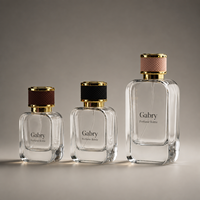 Flacons de parfum en verre de luxe OEM, flacons de parfum personnalisés de 50 ml avec emballage en boîte, faible MOQ, flacons de parfum vides de 30 ml avec boîte