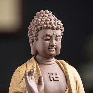 Artesanías de <span class=keywords><strong>cerámica</strong></span> china tres santos decoración del hogar <span class=keywords><strong>cerámica</strong></span> Guanyin Gautama Buda Ksitigarbha Bodhisattva estatua - Product Image 6