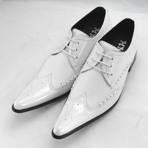 Chaussures de ville pour hommes à bout pointu en cuir pleine fleur véritable, nouveau design tendance, vente en gros d'usine - Product Image 2